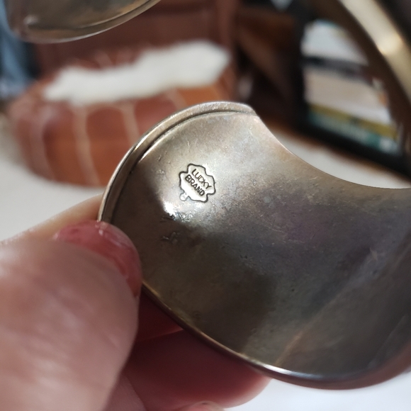 Lucky Brand Brass Chained and Leather Gold Cuff Bracelet - Picture 3 of 4